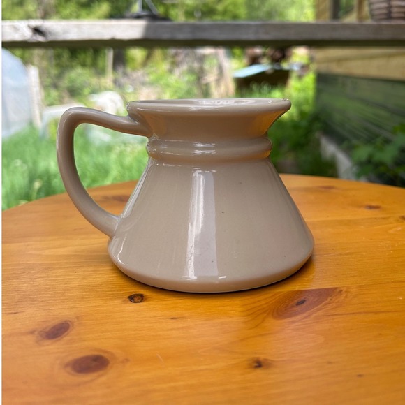 Otagiri Other - Vintage Stoneware No Spill Travel Mug Tan Beige Wide Base Nautical Japan Otagiri